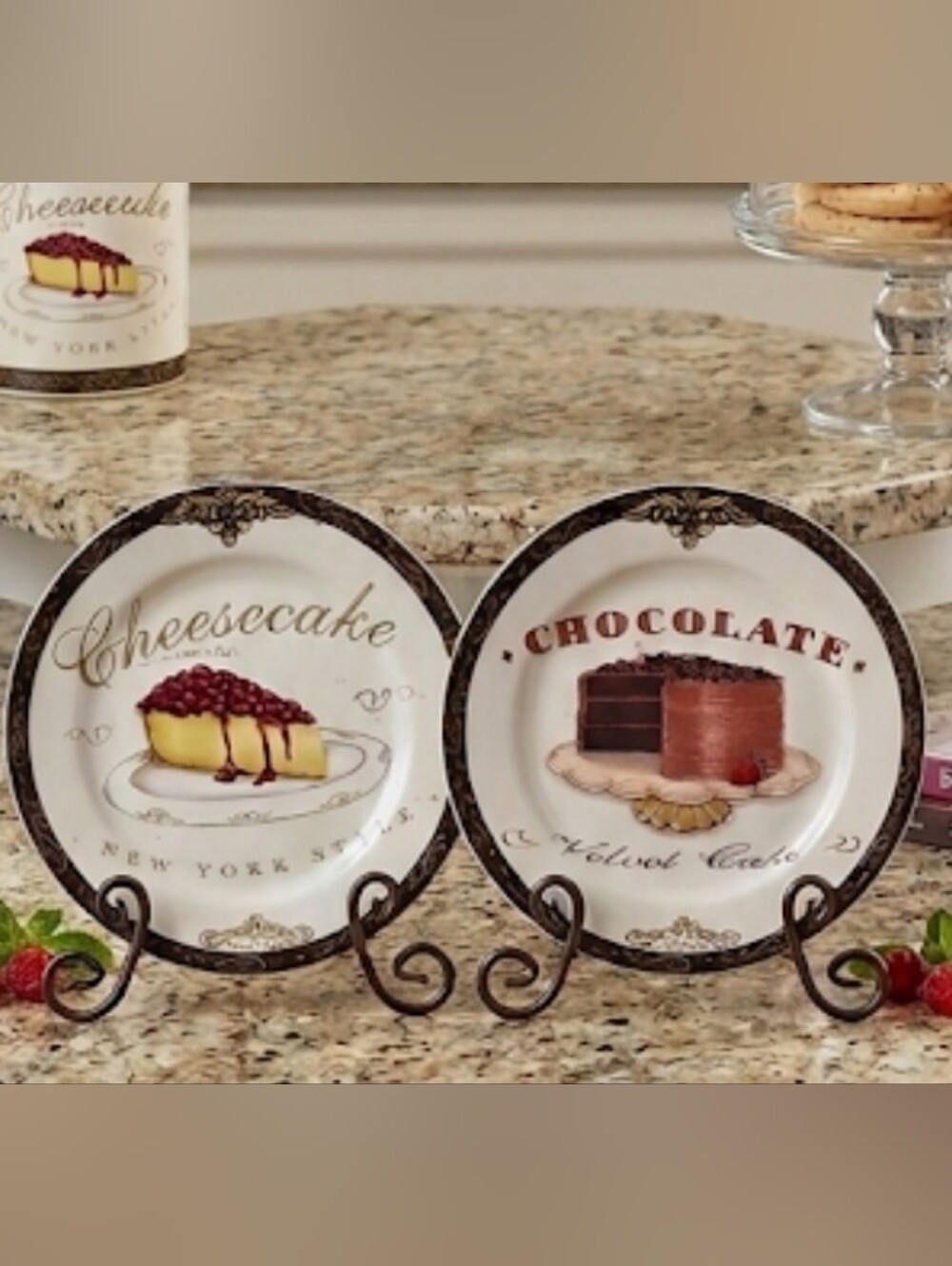 Sakura dessert/souvenir plates set of two